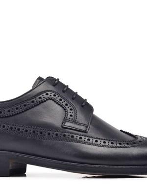 Siyah Klasik Bağcıklı Kösele Erkek Ayakkabı -12476-
