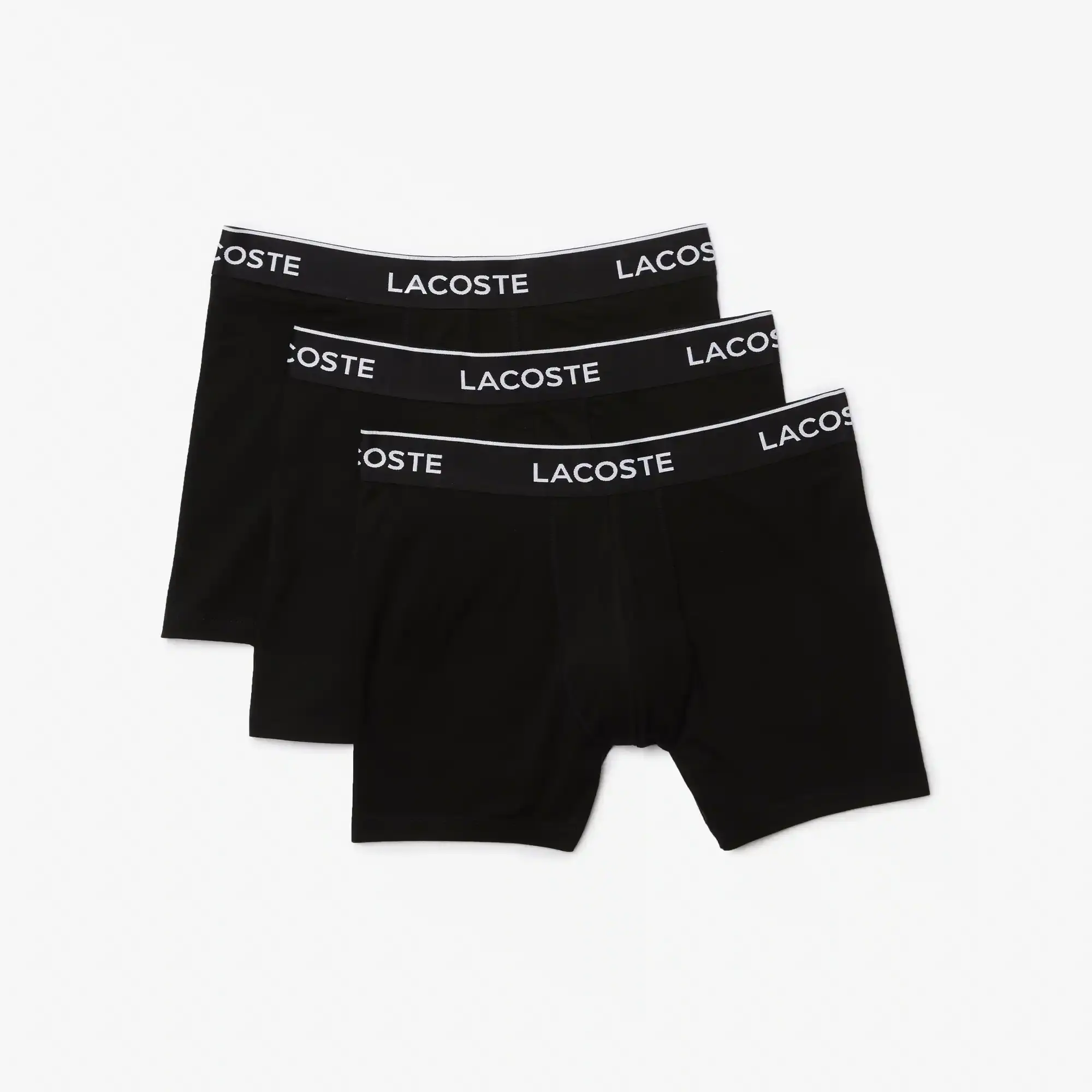 Lacoste Men’s Long Stretch Cotton Boxer Brief 3-Pack. 2