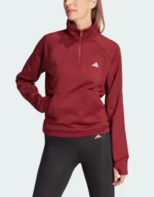 Adidas Aeroready Game & Go Quarter-Zip Fleece Top