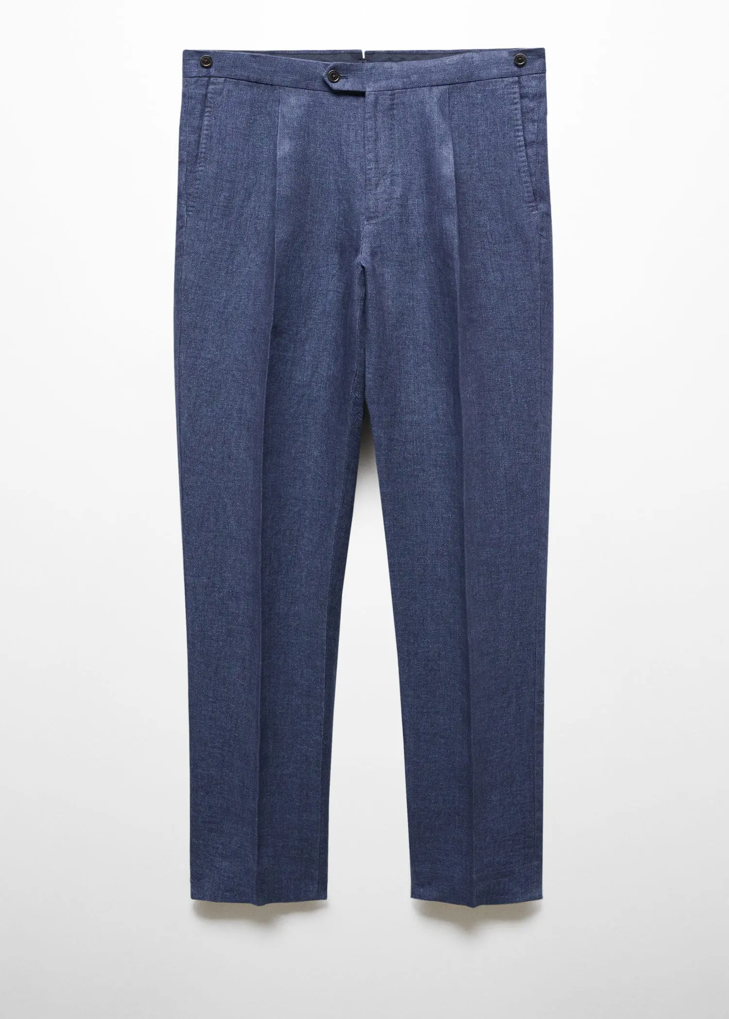 Mango Slim fit suit pants 100% herringbone linen. 1