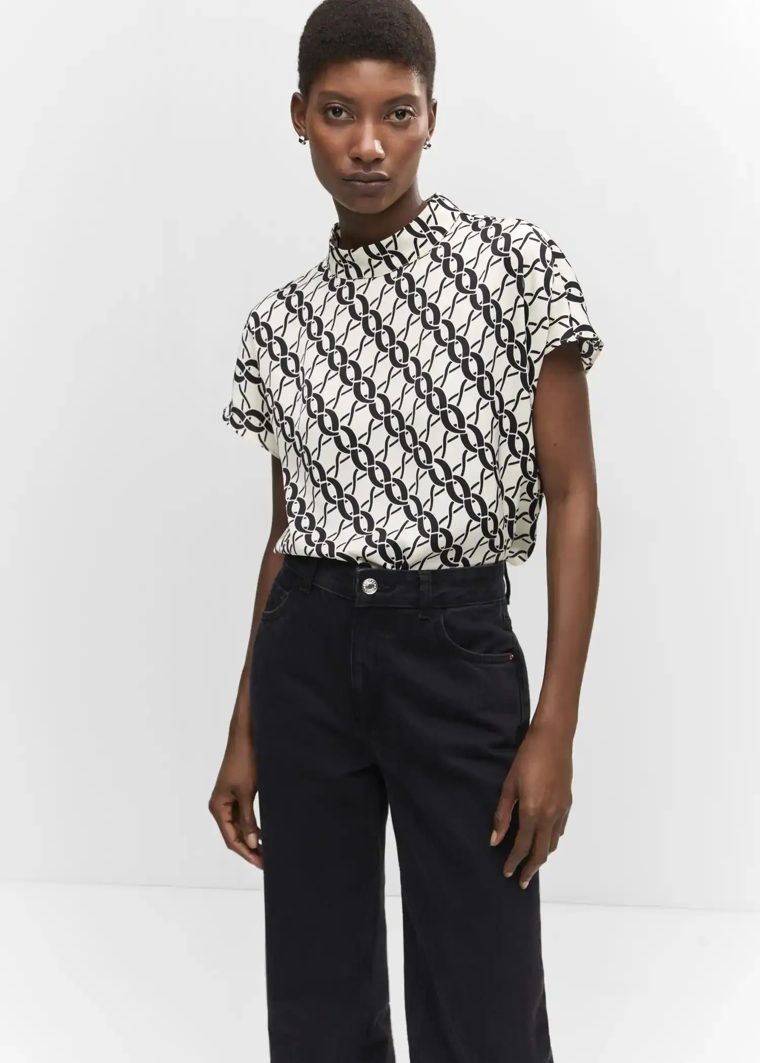 Mango Chain print blouse. 1