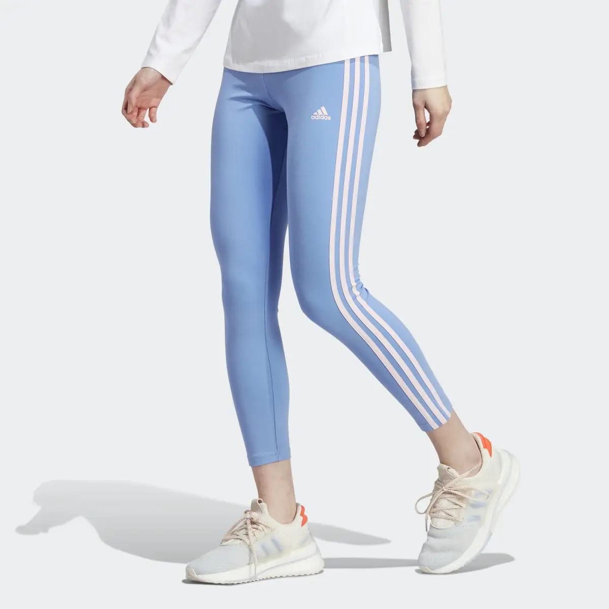 Adidas Essentials 3-Stripes High-Waisted Single Jersey Tayt. 1