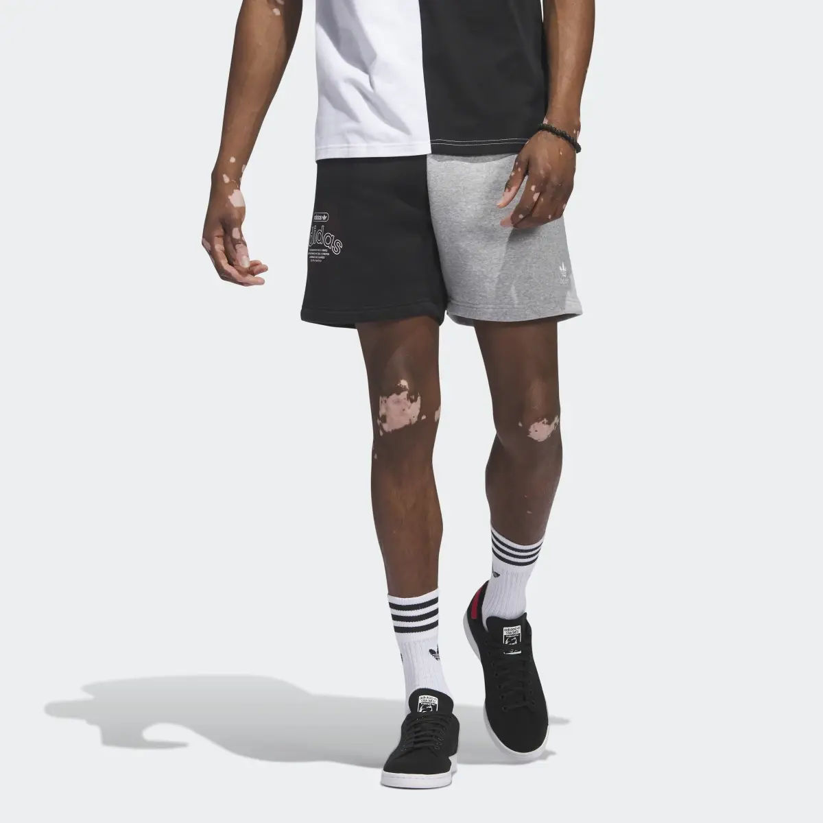 Adidas Blocked Fleece Shorts. 1