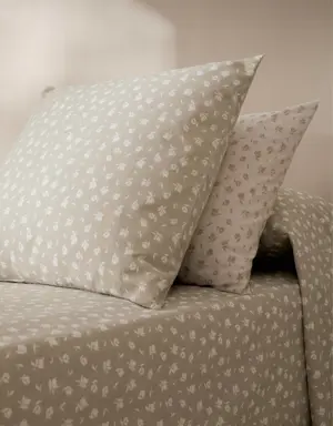 Funda de almohada algodón diseño floral 45x110cm