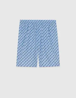 Nylon printed swim shorts