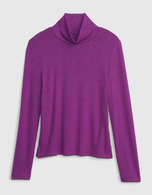 Gap Kids Softspun Mockneck Top purple