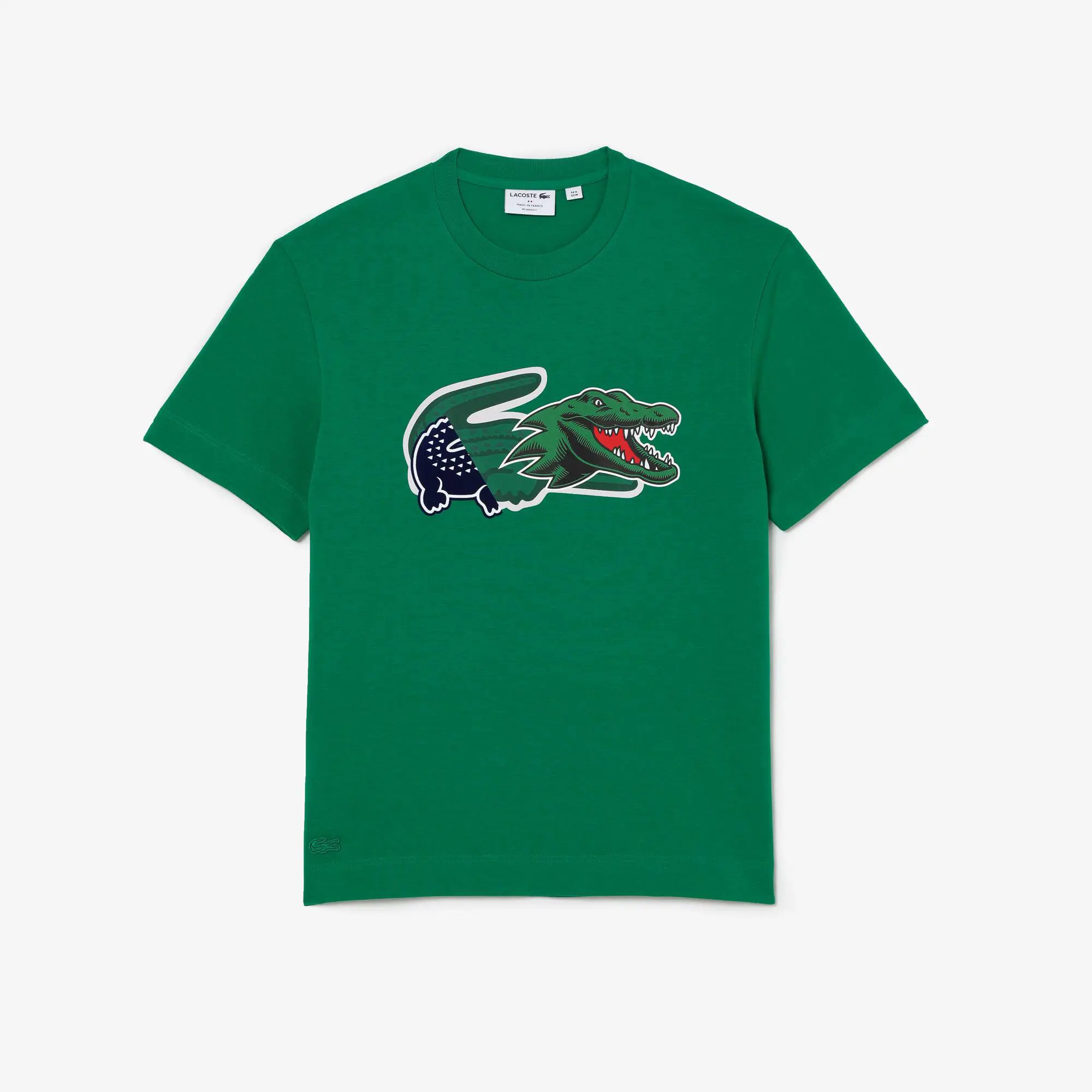 Lacoste T-shirt relaxed fit com crocodilo oversize Holiday para homem. 2