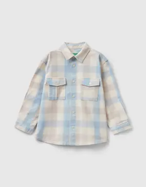 check shirt in stretch cotton