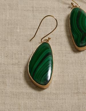 Malachite Drop Earrings &#124 Aureus + Argent green