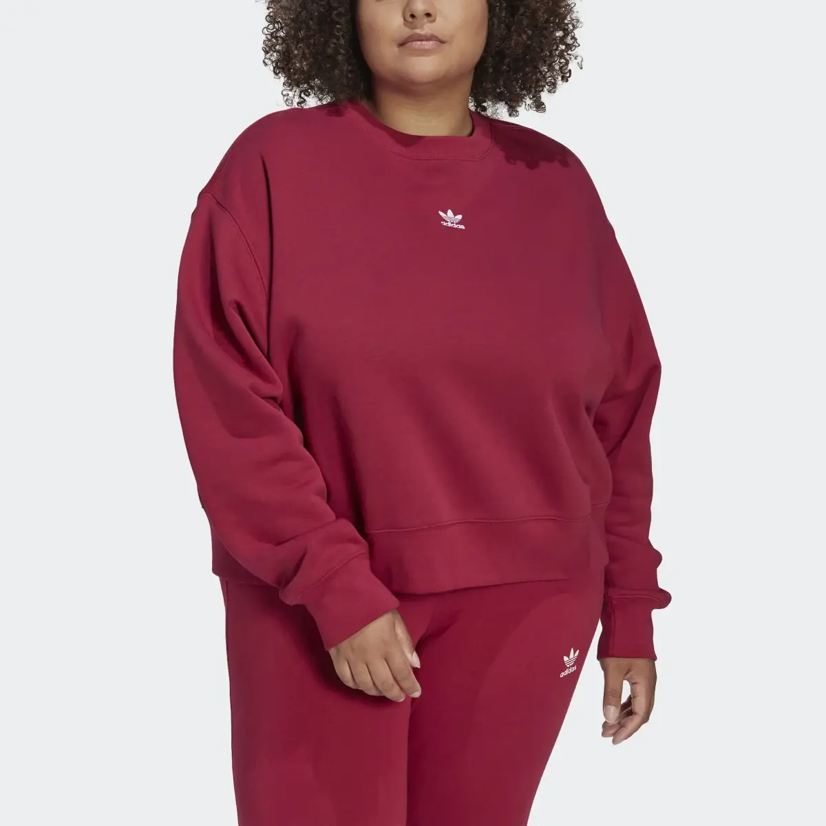 Adidas Adicolor Essentials Crew Sweatshirt (Plus Size). 1