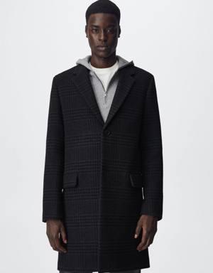 Long recycled wool coat