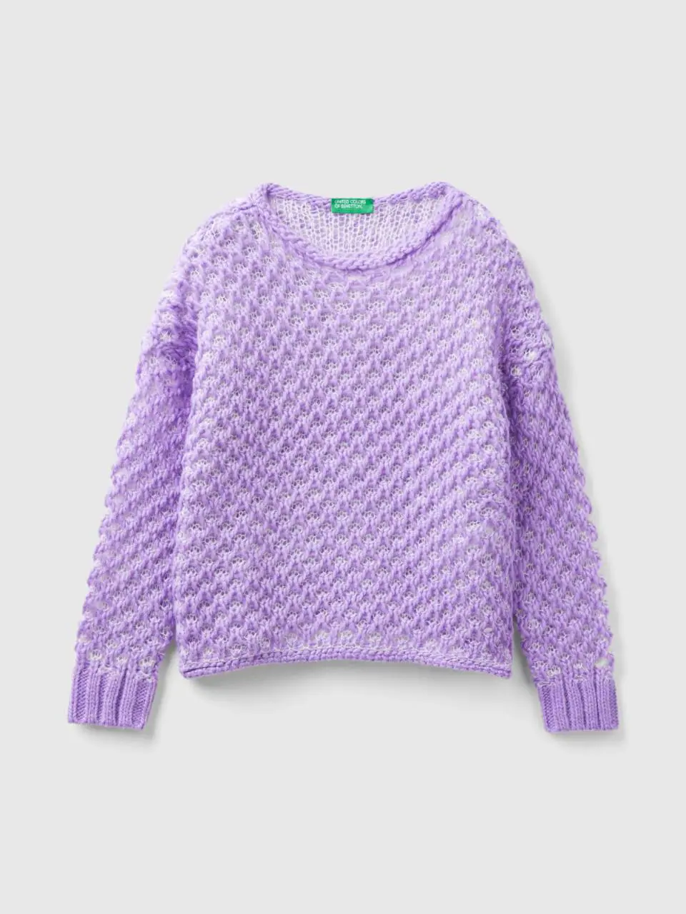 Benetton sweater with jacquard mesh. 1