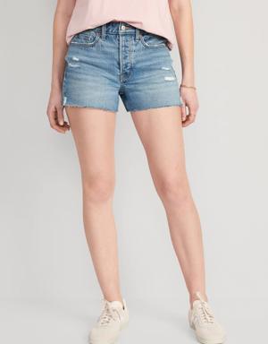 High-Waisted OG Jean Shorts -- 3-inch inseam blue