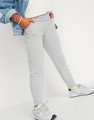 UltraLite Fold-Over-Waist Jogger Sweatpants for Girls gray
