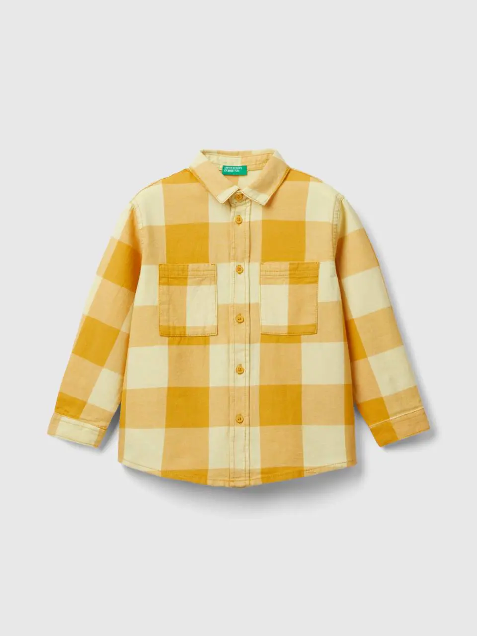 Benetton plaid shirt in 100% cotton. 1