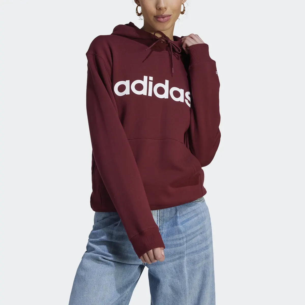 Adidas Essentials Linear Hoodie. 1