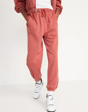 Old Navy Extra High-Waisted Vintage Sweatpants for Women red