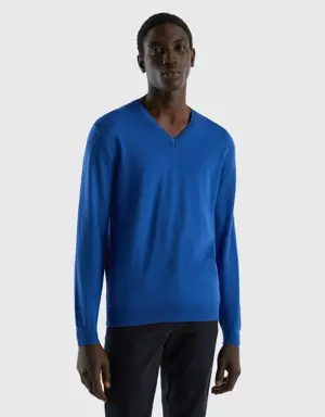 v-neck sweater in pure cotton