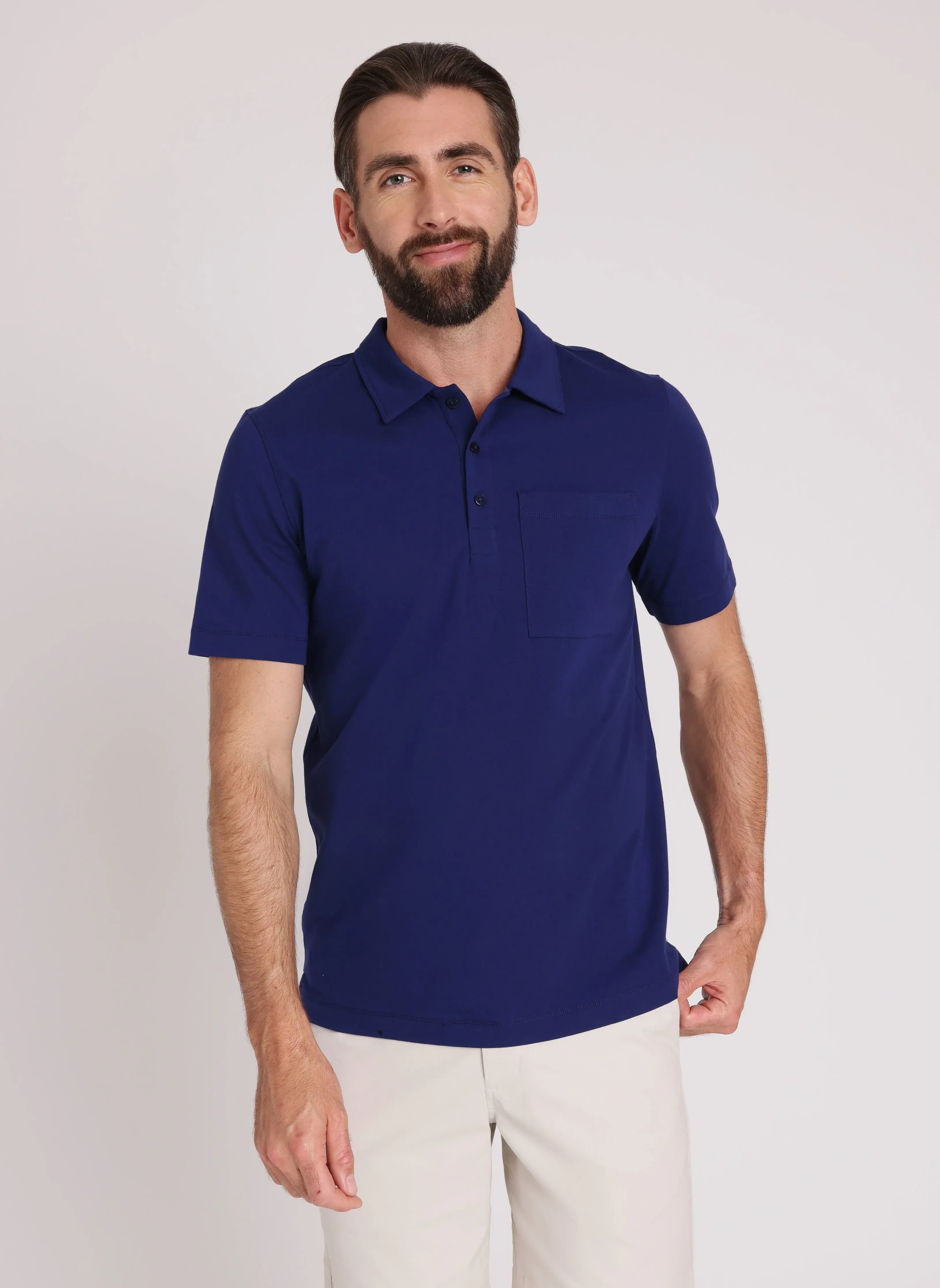 Kit And Ace Hemlock Polo Tee. 1