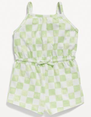 Old Navy Printed Sleeveless Jersey-Knit Romper for Baby green