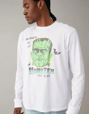 American Eagle AE Super Soft Long-Sleeve Halloween Graphic T-Shirt. 1 American Eagle AE Super Soft Long-Sleeve Halloween Graphic T-Shirt. 1