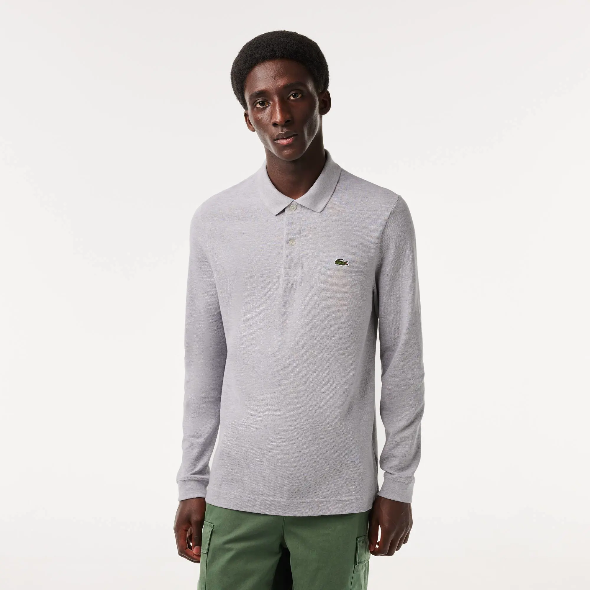 Lacoste Polo Slim Fit Lacoste de manga comprida em petit piqué unicolor. 1