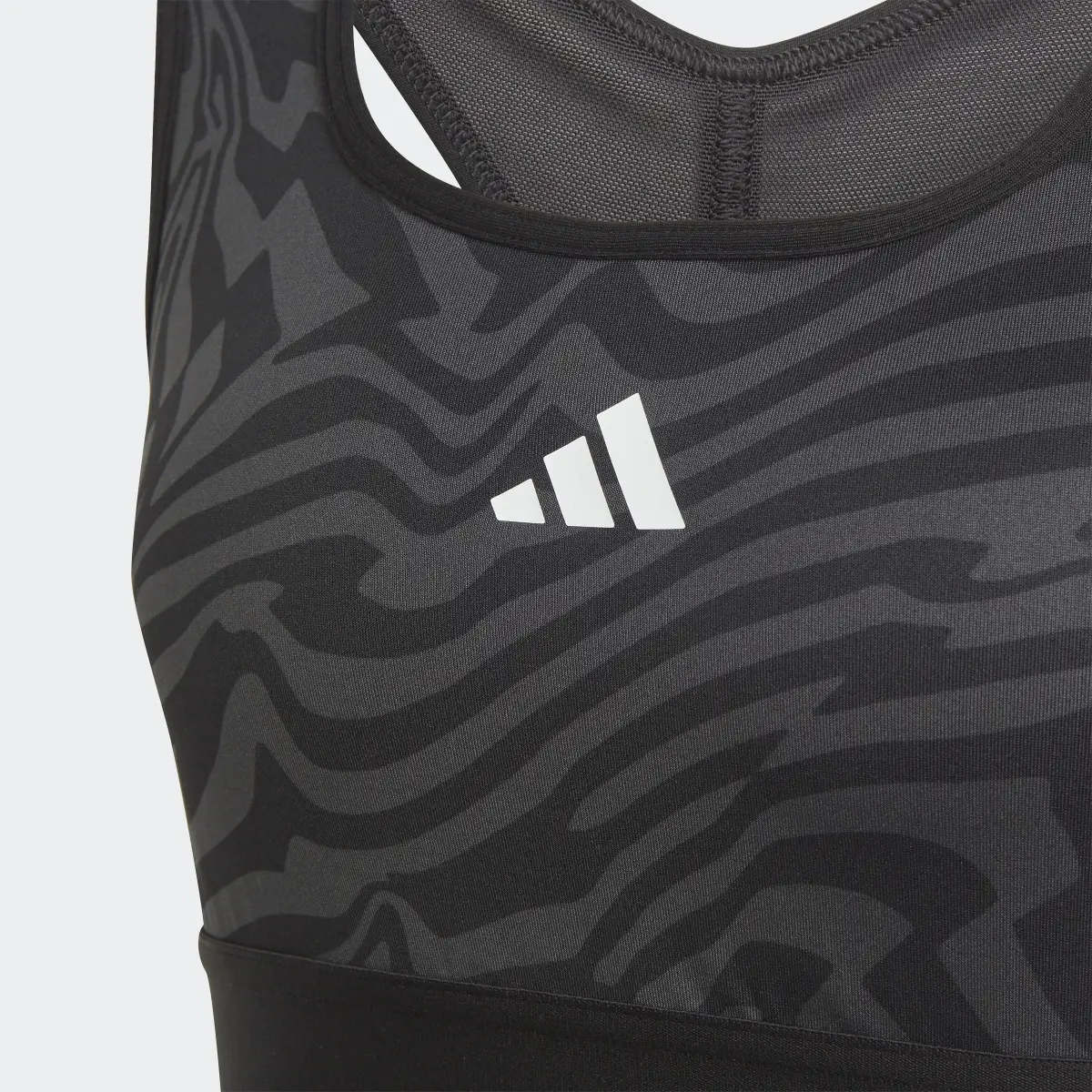 Adidas AEROREADY Powerreact Print Padded Sports Bra Kids. 3