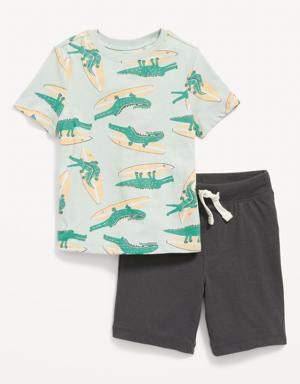 Old Navy T-Shirt and Pull-On Shorts Set for Toddler Boys pink