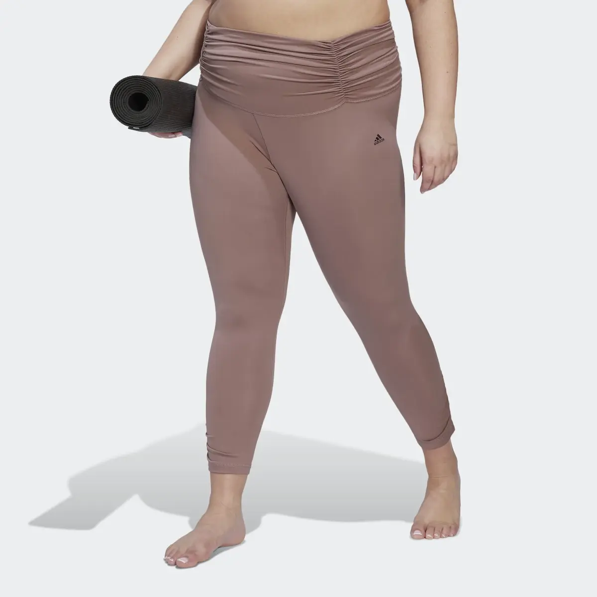 Adidas Yoga Studio Gathered 7/8 Leggings (Plus Size). 1