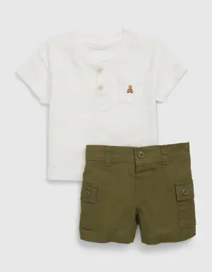 Baby Cargo Outfit Set green