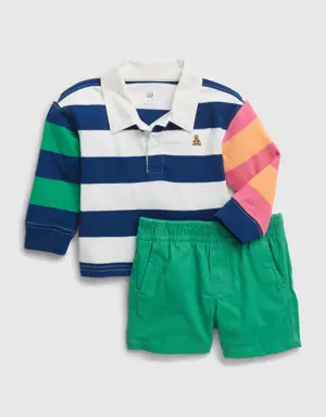 Baby Stripe Two-Piece Outfit Set multi