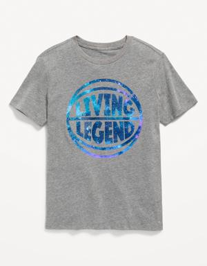 Old Navy Soft-Washed Graphic T-Shirt for Boys gray