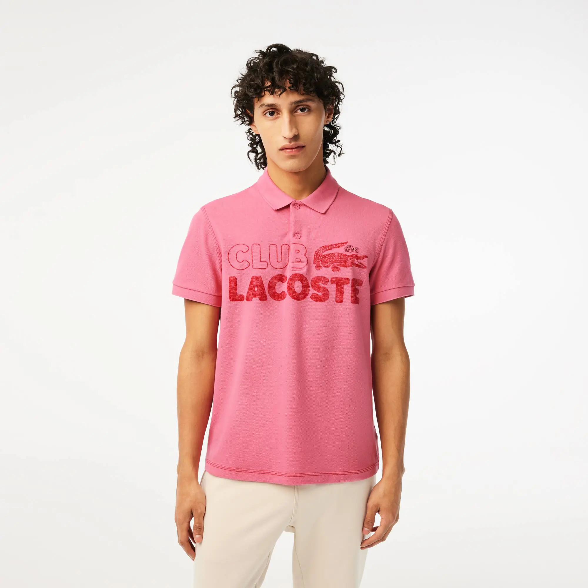 Lacoste Herren LACOSTE Poloshirt aus Bio-Baumwolle mit Aufdruck. 1