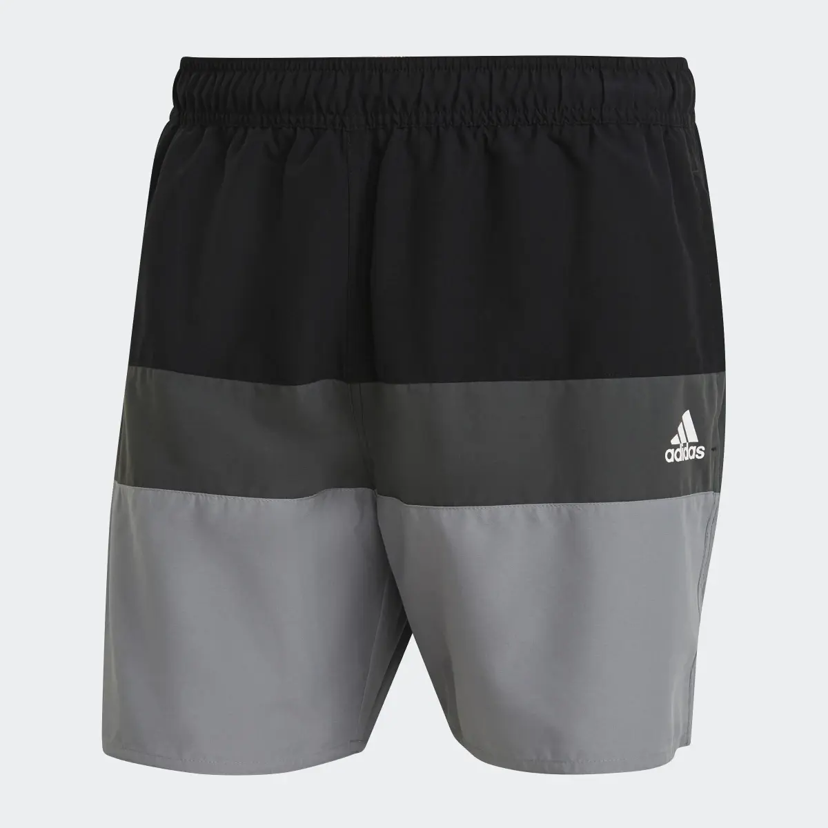 Adidas Short-Length Colorblock Badeshorts. 1