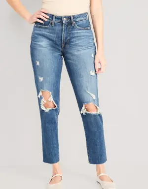 Curvy High-Waisted OG Straight Ankle Jeans multi