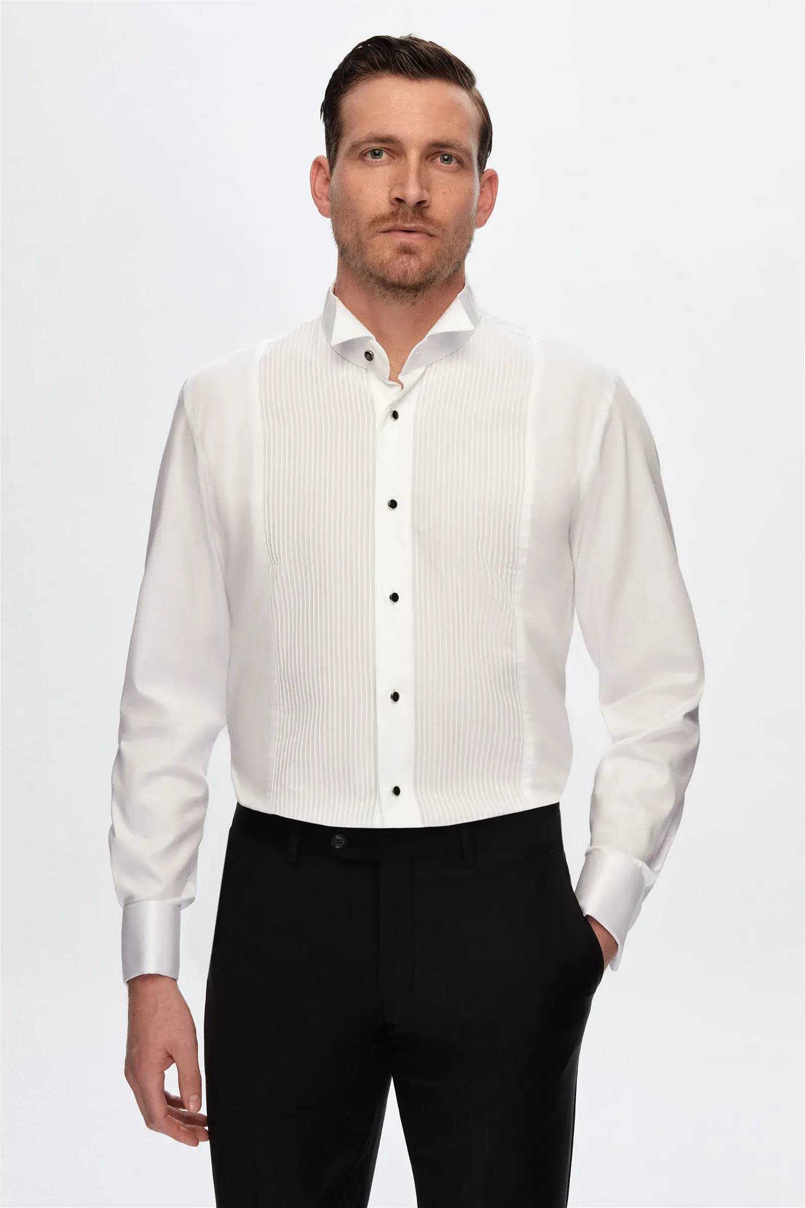 Damat Tween Damat Slim Fit Beyaz Jakar Desenli Nano Care Smokin Gömlek. 2 Damat Tween Damat Slim Fit Beyaz Jakar Desenli Nano Care Smokin Gömlek. 2