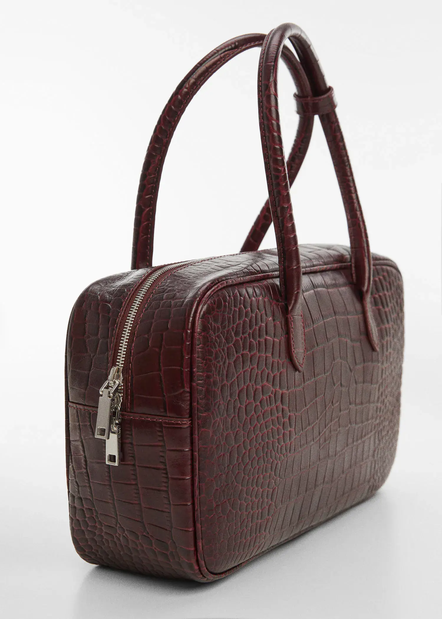 Mango Rectangular leather handbag. 2
