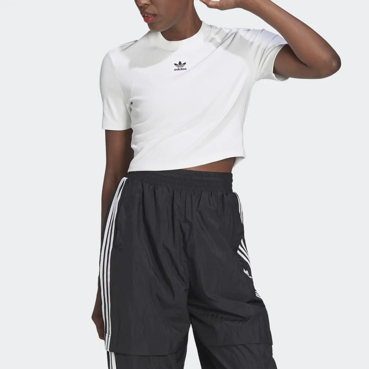 Adidas Adicolor Essentials Rib Crop Top. 1