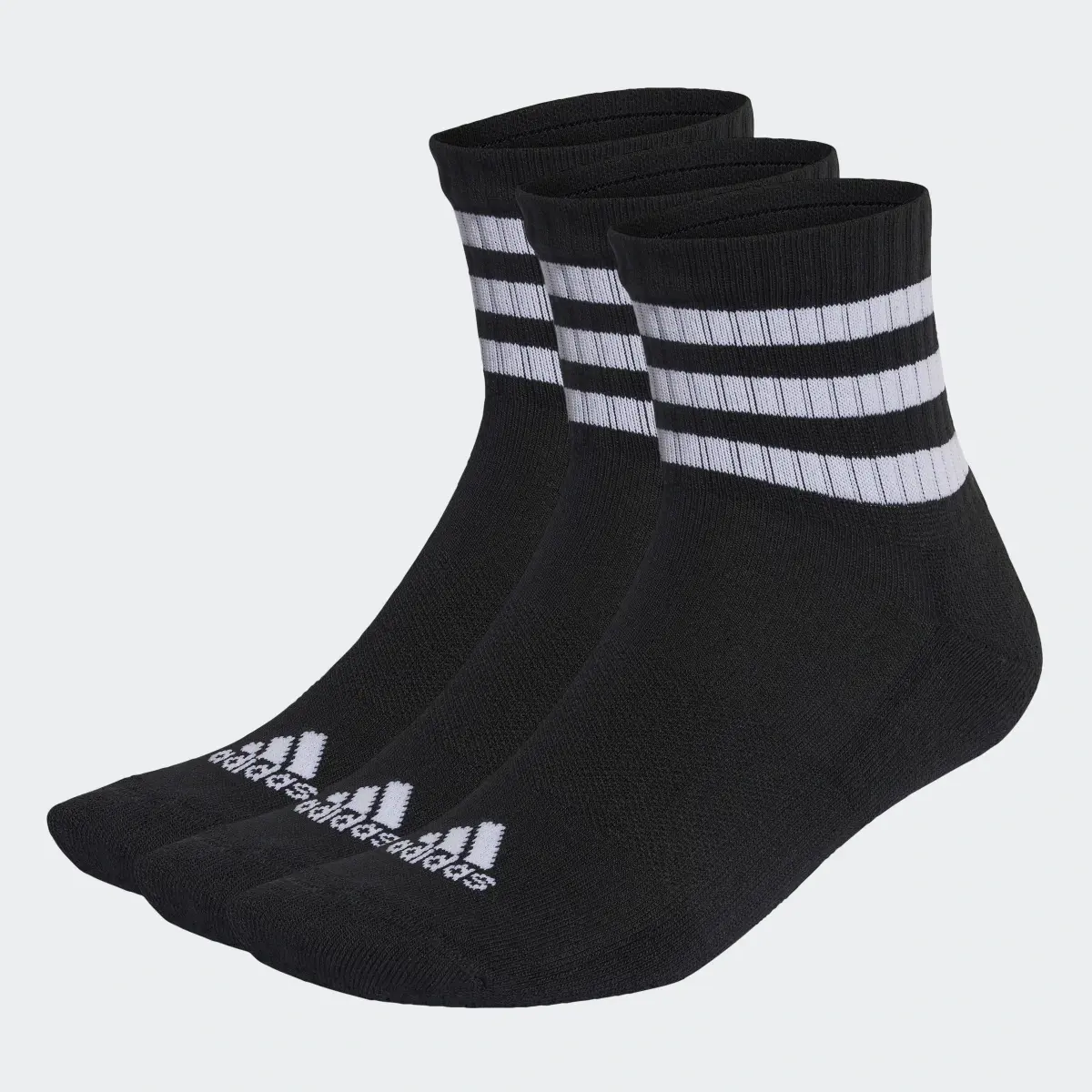 Adidas 3-Stripes Sportswear Yastıklamalı Yarım Bilekli Çorap - 3 Çift. 2