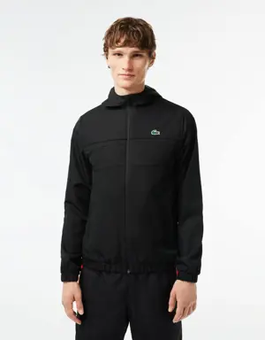Lacoste Recycled Fiber Zipped Hooded Sport Jacket