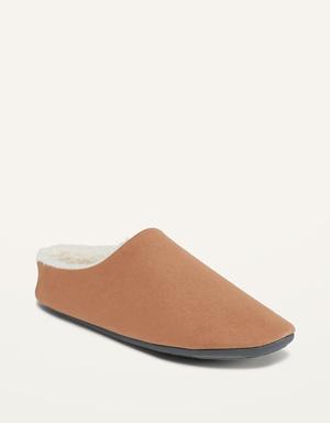 Faux-Suede Sherpa-Lined Slippers for Men