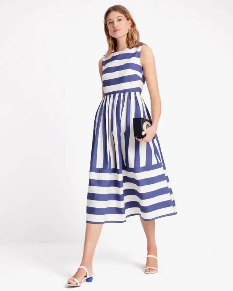 Kate Spade Awning Stripe Tie-waist Dress. 1