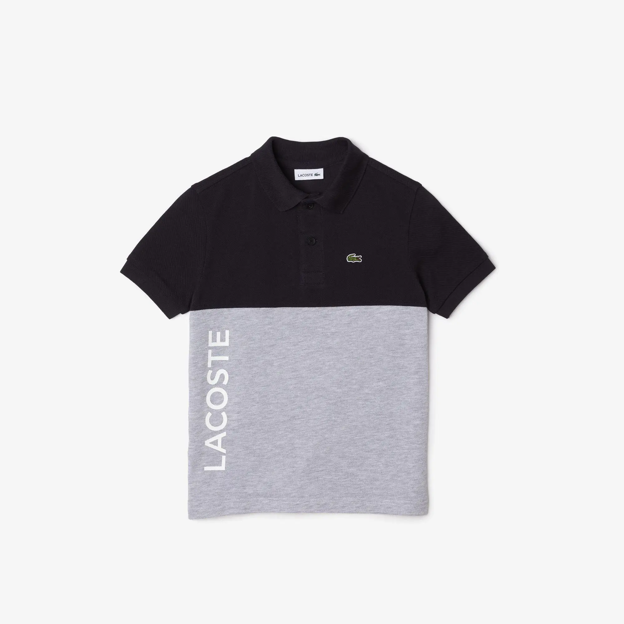 Lacoste Kids’ Lacoste Organic Cotton Piqué Colourblock Polo Shirt. 2