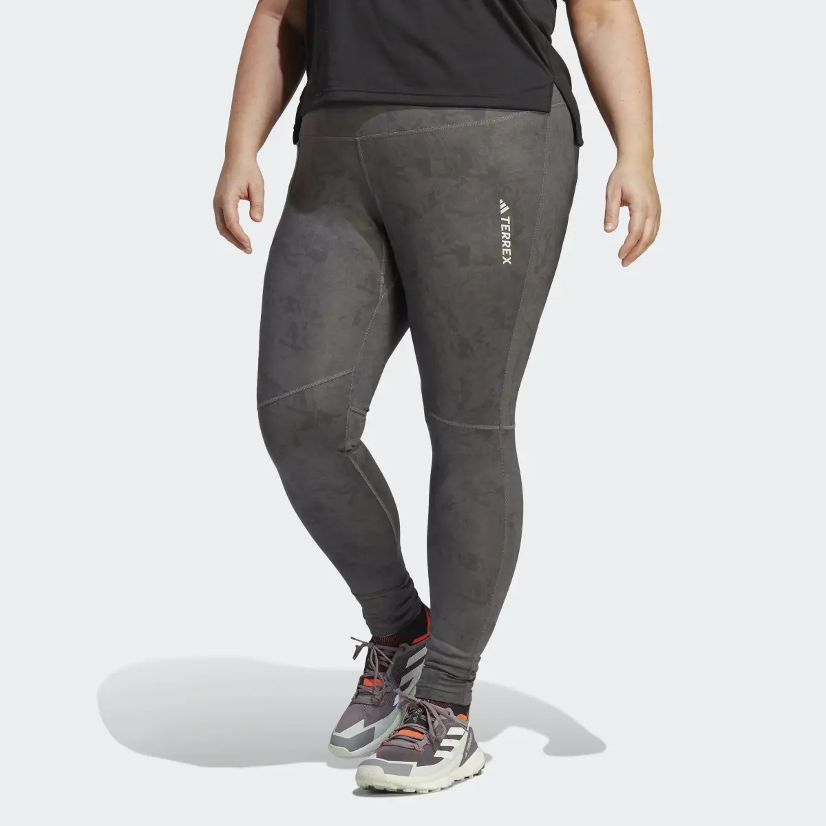 Adidas Terrex Multi Allover Print Leggings (Plus Size). 1