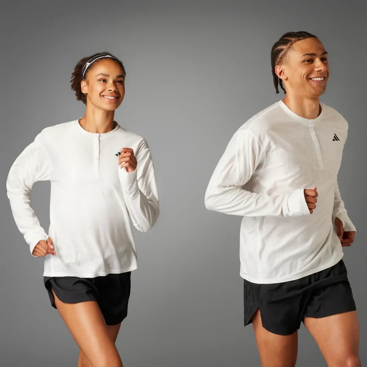 Adidas Koszulka Made to Be Remade Running Henley (Gender Neutral). 1