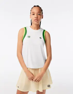 Lacoste T-shirt da donna dal taglio incrociato Lacoste Sport Roland Garros Edition