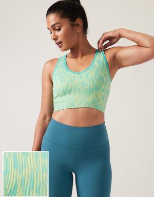 Aurora Seamless Crop Rib Tank green