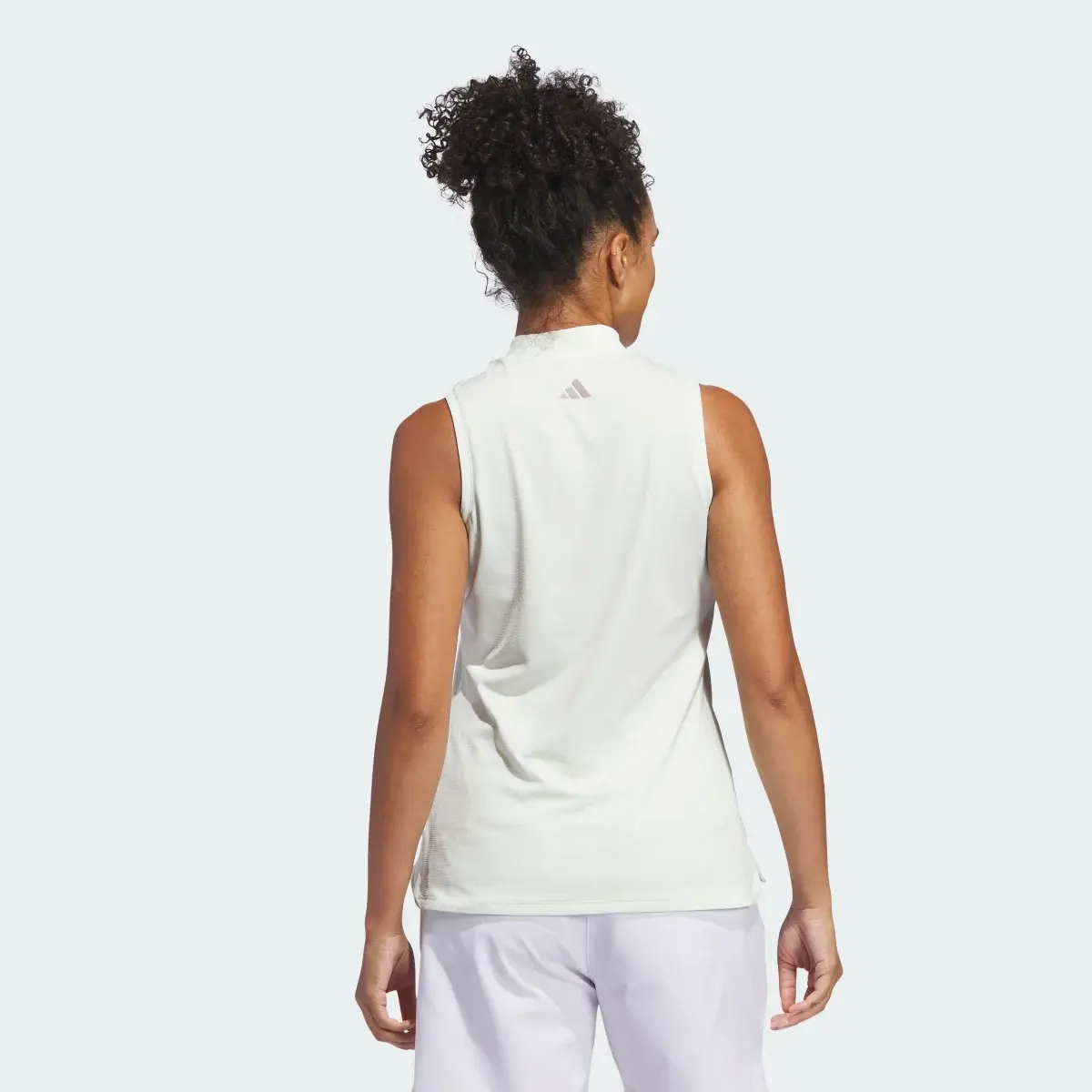 Adidas Women's Ultimate365 Sleeveless Mock Neck Polo Shirt. 3