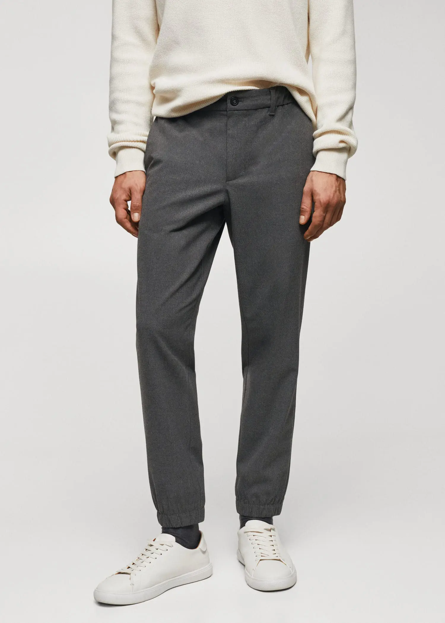 Mango Slim-fit jogger pants with drawstring . 2