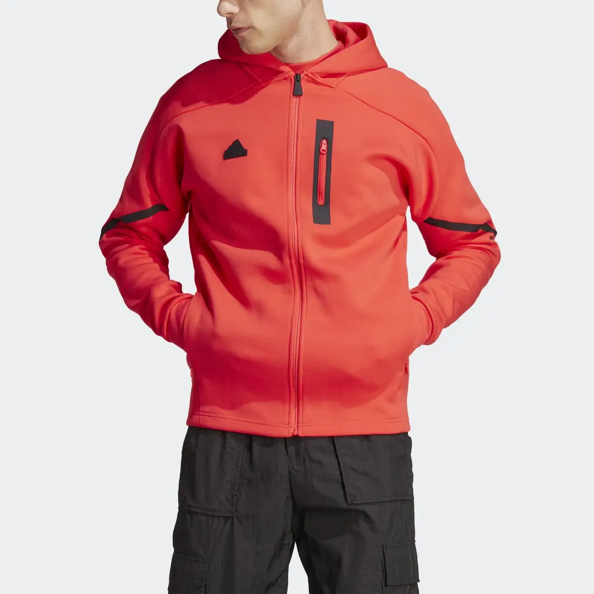 Adidas Designed for Gameday Full-Zip Hoodie. 1